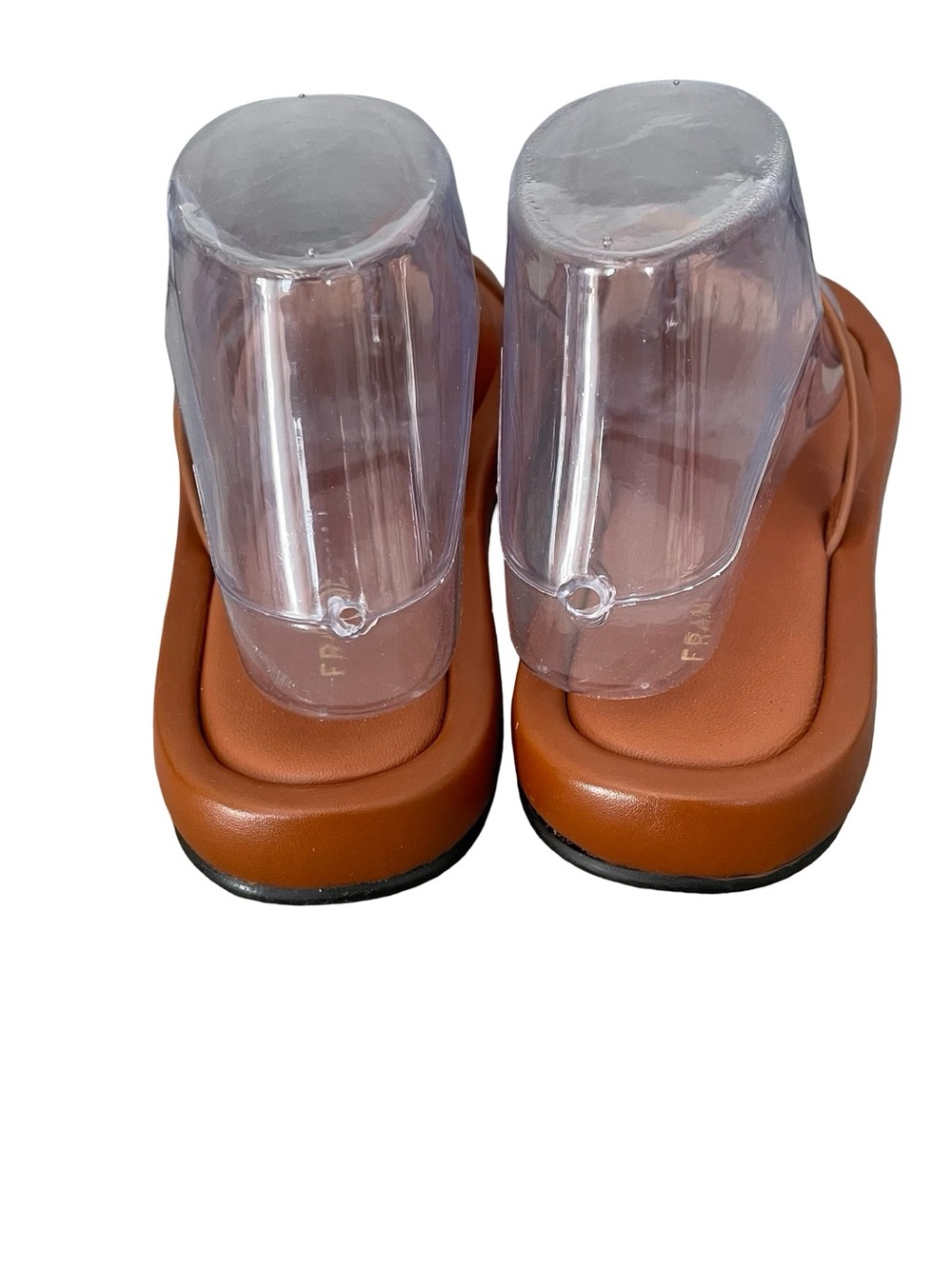 NEW FRAME Cross Leather Sandals Size 40 US 10 - Picture 5 of 7